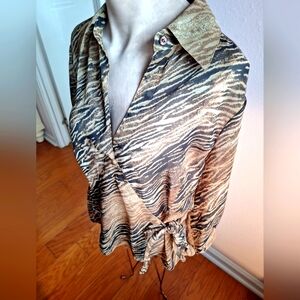 EMMA JAMES Sheer Animal print .